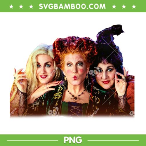 Hocus Pocus Halloween 2023 PNG, The Sanderson Sister Horror Movie PNG, Sanderson Sister PNG
