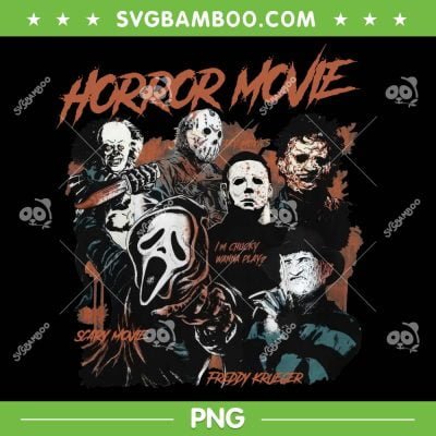 Horror Movie Characters PNG, Halloween Scary Friends PNG, Scary Movie Halloween PNG
