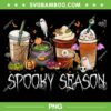 Horror Movie And Coffee Halloween Spooky Season PNG, Fall Coffee PNG, Spooky Season PNG