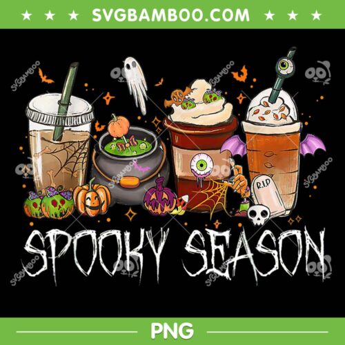 Horror Movie And Coffee Halloween Spooky Season PNG, Fall Coffee PNG, Spooky Season PNG