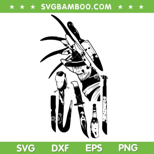 Horror Weapon SVG PNG, Halloween Scary Movie Characters SVG, Killer Weapons Pack DXF SVG PNG EPS