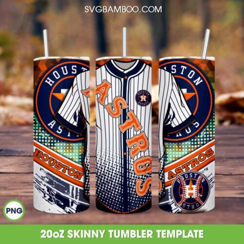 Houston Astros Jersey Tumbler Wrap PNG, MLB Detroit Tigers 20oz Skinny Tumbler Template PNG, Baseball Team Tumbler Template PNG