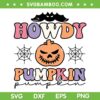 Howdy Pumpkin SVG PNG, Pumpkin Spider Halloween SVG, Retro Halloween DXF SVG PNG EPS