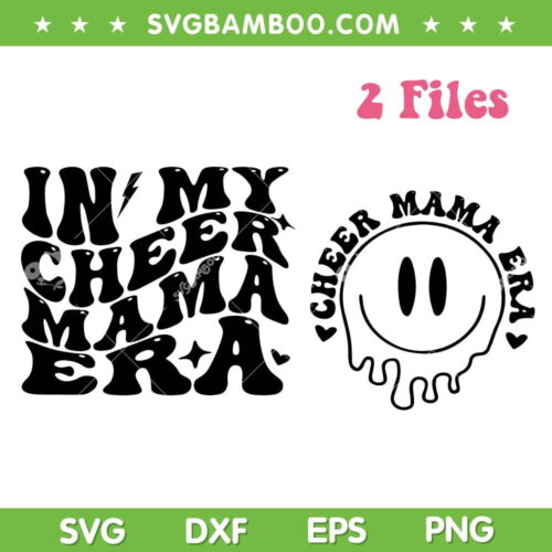 In My Cheer Mama Era SVG PNG, Cheer Mama Front And Back SVG, Cheer Mom DXF SVG PNG EPS