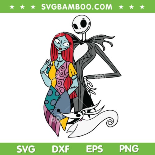 Jack Skellington And Sally SVG PNG, Nightmare Before Christmas Jack Sally SVG, Couple Nightmares DXF SVG PNG EPS