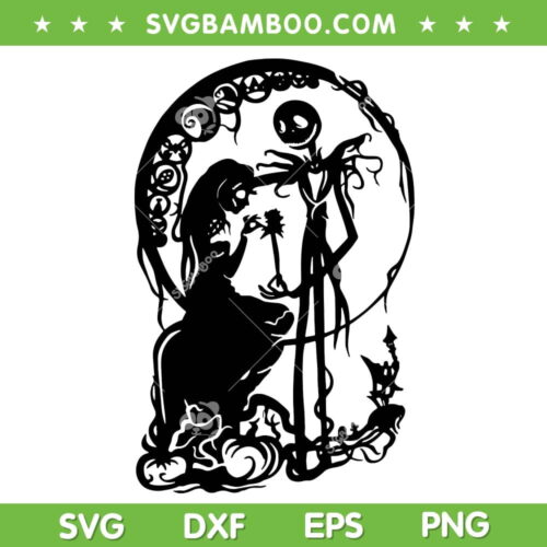 Jack And Ally Nightmare Before Christmas SVG, Jack And Sally SVG, Jack Skellington DXF SVG PNG EPS