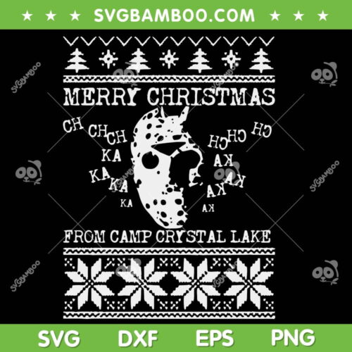 Jason Christmas Sweater Horror SVG, Jason Voorhees Christmas SVG, Horror Character DXF SVG PNG EPS