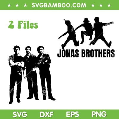 Jonas Brothers Band SVG PNG, Nick Joe Kevin Jonas SVG, Pop Rock Band DXF SVG PNG EPS