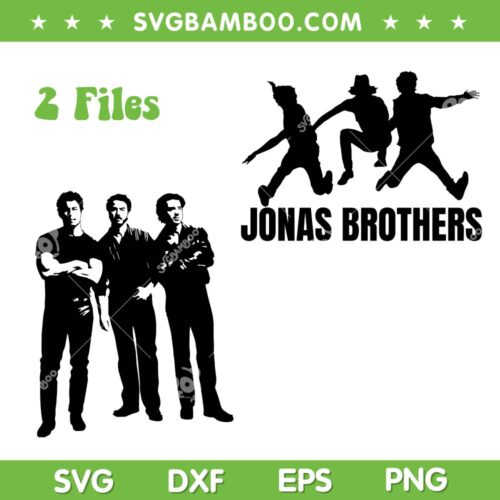 Jonas Brothers Band SVG PNG, Nick Joe Kevin Jonas SVG, Pop Rock Band DXF SVG PNG EPS