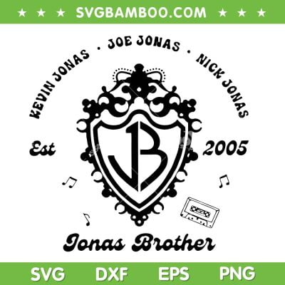 Jonas Brothers Logo SVG PNG, Jonas Brothers Music Band SVG, Rock Band DXF SVG PNG EPS