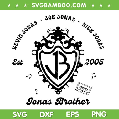 Jonas Brothers Logo SVG PNG, Jonas Brothers Music Band SVG, Rock Band DXF SVG PNG EPS