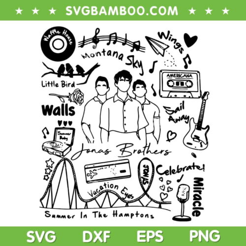 Jonas Brothers Tour SVG PNG, Jonas Brothers Tour 2023 SVG, Music Gift The Album 2023 DXF SVG PNG EPS