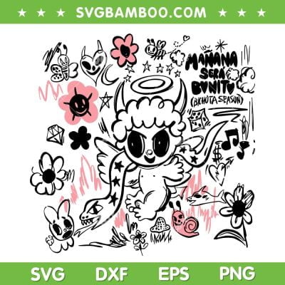 Karol G Devil Angel New Album Cover SVG, Manana Sera Bonito SVG, Karol G New Album DXF SVG PNG EPS