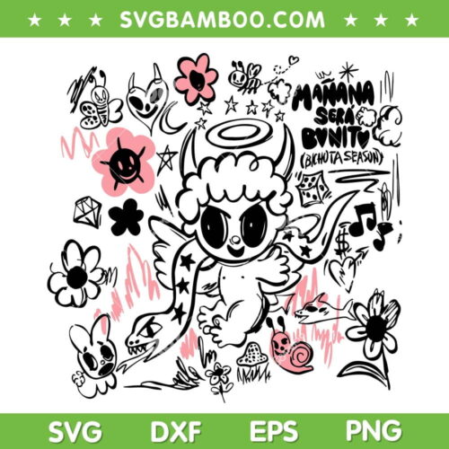 Karol G Devil Angel New Album Cover SVG, Manana Sera Bonito SVG, Karol G New Album DXF SVG PNG EPS