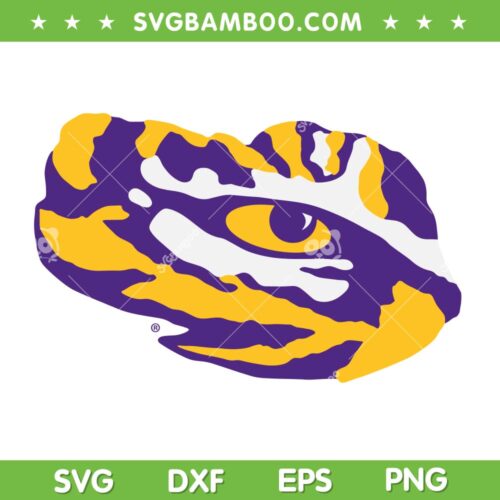 LSU Tigers Eye Logo SVG PNG, LSU Tigers Baseball SVG, NCAA Baseball DXF SVG PNG EPS