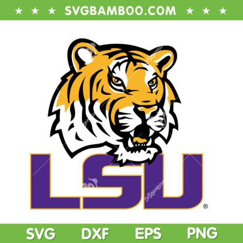 LSU Tigers Football SVG PNG, LSU Tigers Logo SVG, Football Team DXF SVG PNG EPS