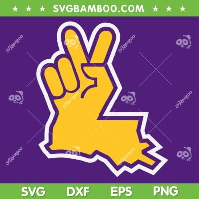 LSU Tigers Peace SVG PNG, Louisiana LSU Map SVG, Peace Love Tigers DXF SVG PNG EPS