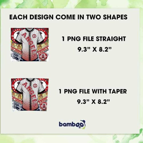Los Angeles Angels Jersey Tumbler Wrap PNG, LA Angels Baseball 20oz Skinny Tumbler Template PNG, Angels Baseball Logo Tumbler Template PNG