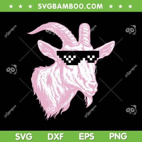 Goat With Glasses MIAMI 10 SVG PNG, Miami 10 Goat Pink SVG, Pink Messi Miami DXF SVG PNG EPS