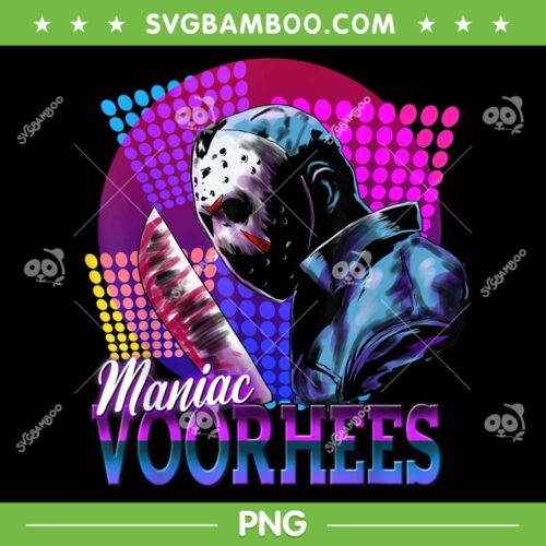 Maniac Voorhees PNG, Retro Horror Movie Monster Killer Psycho PNG, Horror Movie Character PNG