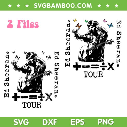 Math Music Tour 2023 SVG PNG, Ed Sheeran Tour 2023 SVG, Ed Sheeran Mathematics Tour DXF SVG PNG EPS