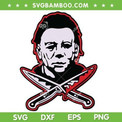 Michael Myers Knife SVG PNG, Characters In Knives SVG, Horror Movie Halloween DXF SVG PNG EPS
