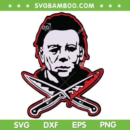 Michael Myers Knife SVG PNG, Characters In Knives SVG, Horror Movie Halloween DXF SVG PNG EPS