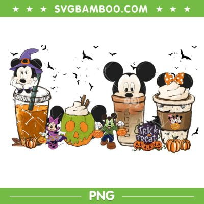 Mickey And Minnie Mouse Coffee PNG, Disney Mouse Trick Or Treat Coffee PNG, Disney Halloween PNG Mickey And Minnie Mouse Coffee PNG, Disney Mouse Trick Or Treat Coffee PNG, Disney Halloween PNG