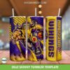 Minnesota Vikings Mascot 3D Inflated Tumbler Wrap PNG, Vikings Logo 20oz Skinny Tumbler, American Football Tumbler Template PNG