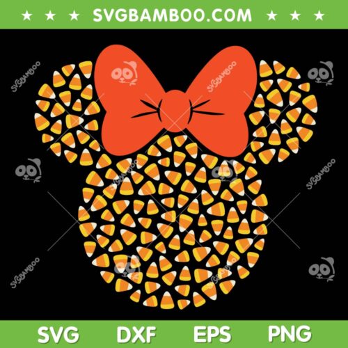 Minnie Mouse Candy Corn SVG PNG, Minnie Halloween SVG, Candy Corn Mouse DXF SVG PNG EPS