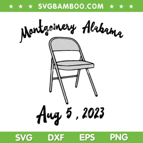 Montgomery Brawl Alabama SVG PNG, Fight Riverboat Brawl Folding Chair SVG, Montgomery Alabama DXF SVG PNG EPS