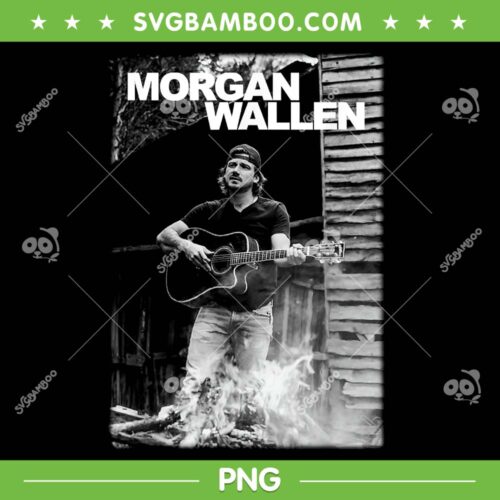 Morgan Wallen Guitar Photo PNG, Wallen Country Music PNG, Retro Western Music PNG