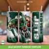 New York Jets Mascot 3D Inflated Tumbler Wrap PNG, Jets Football 20oz Skinny Tumbler, NFL Team Tumbler Template PNG