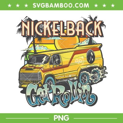 Nickelback Get Rollin' Cover PNG, Vintage Get Rollin' Tour 2023 PNG, Townsend Music PNG