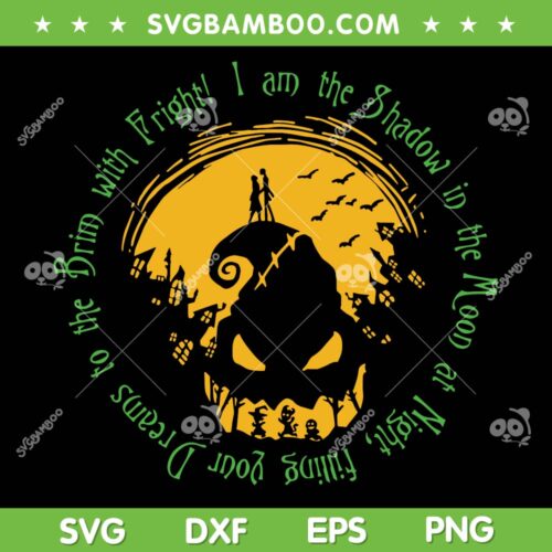 Nightmare Before Christmas Halloween SVG, Oogie Boogie Moon SVG, Halloween Jack And Sally DXF SVG PNG EPS