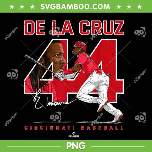 Number And Portrait Elly De La Cruz Cincinnati PNG, De La Cruz 44 PNG, Cincinnati Red PNG