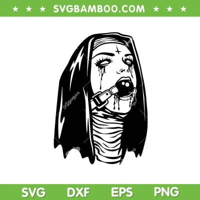 Nun Halloween SVG PNG, Scary Horror Nun SVG, Halloween Creepy Nun DXF SVG PNG EPS Nun Halloween SVG PNG, Scary Horror Nun SVG, Halloween Creepy Nun DXF SVG PNG EPS