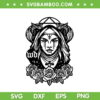 Nun And Roses SVG PNG, Nun With Creepy Eyes SVG, Nun Terror DXF SVG PNG EPS