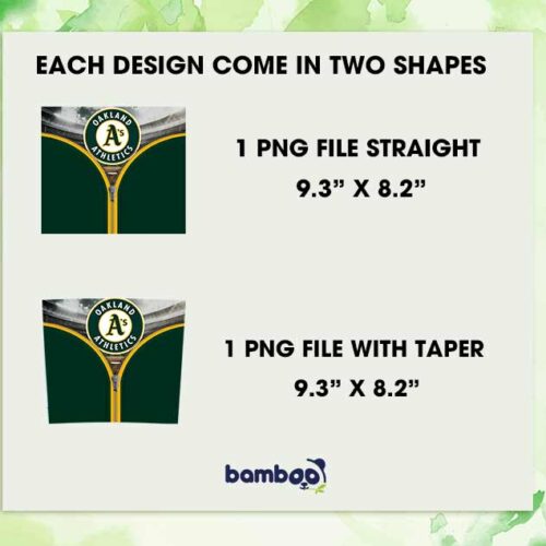 Oakland Athletics Zipper Skinny Tumbler Template PNG, Athletics Baseball Tumbler Wrap PNG, MLB Logo 20oz Skinny Tumbler Template PNG