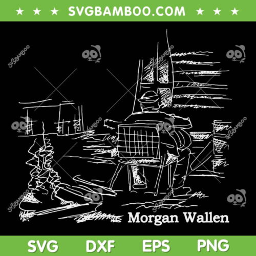 Morgan Wallen Illustrated SVG PNG, Country Music Wallen Art SVG, Morgan Wallen Black and White DXF SVG PNG EPS
