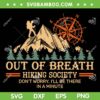 Out Of Breath Hiking Society SVG PNG, Retro Vintage Hiking SVG, Vintage Sunset Hiker DXF SVG PNG EPS Out Of Breath Hiking Society SVG PNG, Retro Vintage Hiking SVG, Vintage Sunset Hiker DXF SVG PNG EPS