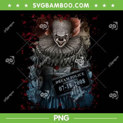 Pennywise Dream Police PNG, Pennywise IT PNG, IT Horror Movie Halloween PNG