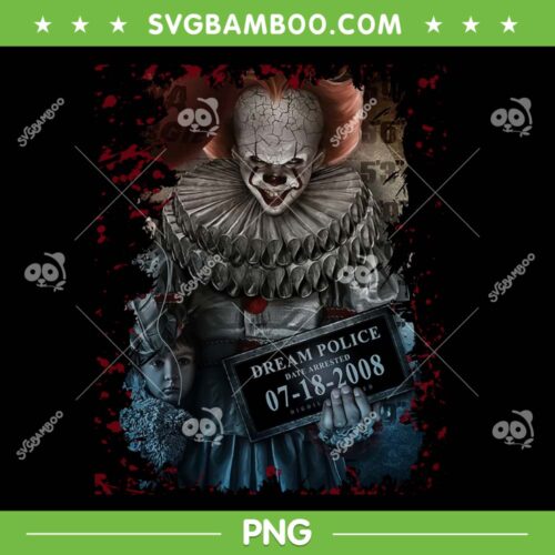 Pennywise Dream Police PNG, Pennywise IT PNG, IT Horror Movie Halloween PNG