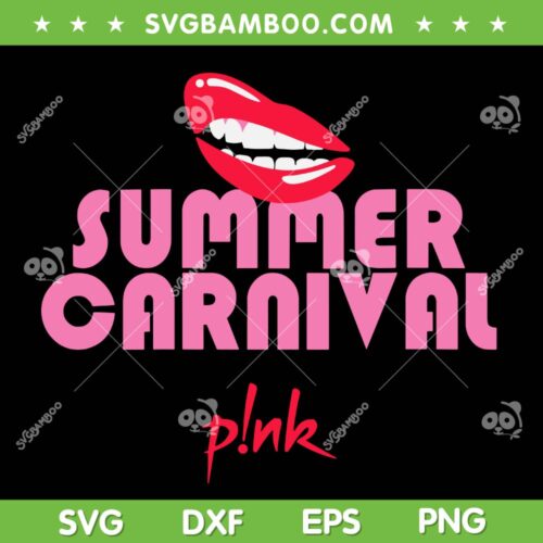 Pink Summer Carnival 2023 Lips SVG PNG, Hot Summer Carnival 2023 SVG, Pink Tour DXF SVG PNG EPS