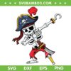 Pirate Skeleton Dabbing SVG PNG, Halloween Skeleton Dancing SVG, Dabbing Skeleton DXF SVG PNG EPS