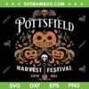 Pottsfield Harvest Festival SVG PNG, Pumpkin Halloween SVG, Autumn Harvest DXF SVG PNG EPS