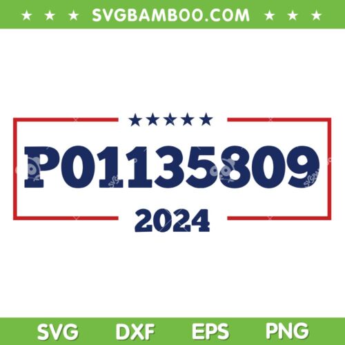 Trump Prisoner Costume SVG PNG, P01135809 Prison Number SVG, Donald Trump Prison DXF SVG PNG EPS