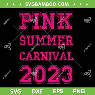 Retro 2023 Pink Summer Carnival SVG PNG, Summer Carnival 2023 SVG, Pink Tour DXF SVG PNG EPS