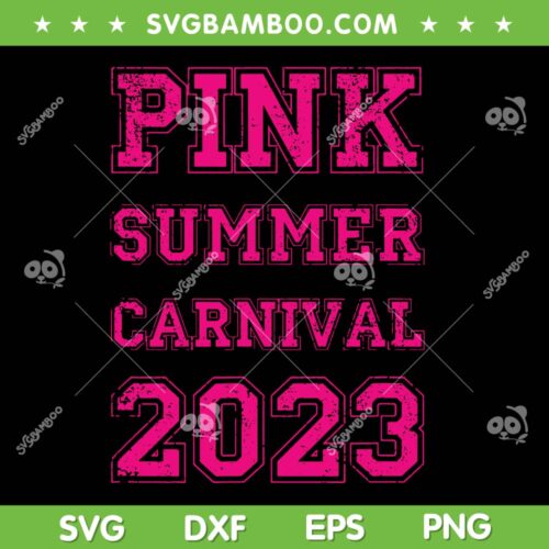 Retro 2023 Pink Summer Carnival SVG PNG, Summer Carnival 2023 SVG, Pink Tour DXF SVG PNG EPS
