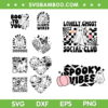Retro Boo Ghost SVG Bundle, Spooky Ghost Vibes Groovy SVG Bundle, Lonely Ghost Social Club DXF SVG PNG EPS